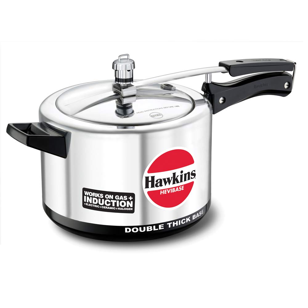 Hawkins Hevibase 5 Litres Induction Base Aluminium Inner Lid Pressure Cooker - IH50