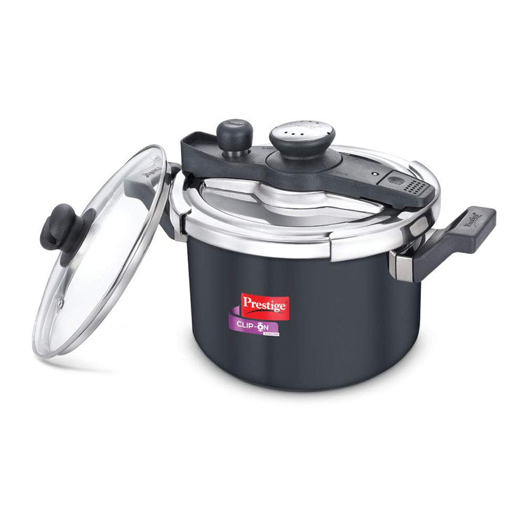 Prestige Svachh Clip-on 5 Litres Hard Anodised Outer Lid Aluminium Pressure Cooker - 20242