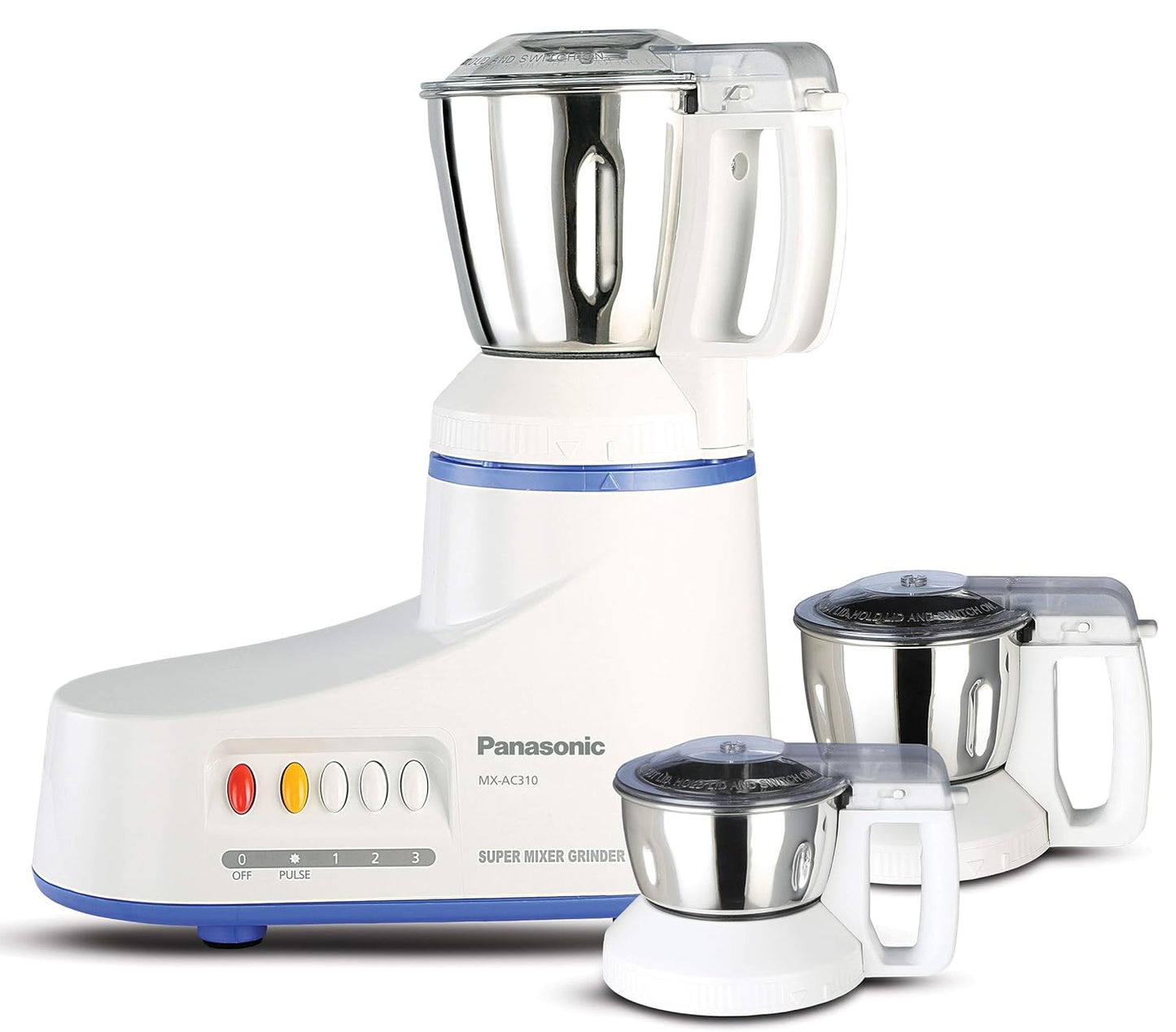 Panasonic MX-AC 310 Super Mixer Grinder, 550 Watts, 3 Jars