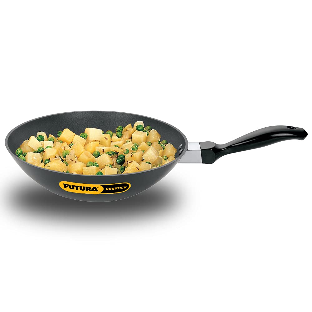 Hawkins Futura Non-stick Flat Bottom Deep Stir Fry Pan 2 Litres | 26 cms, 3.25mm - NDL 20