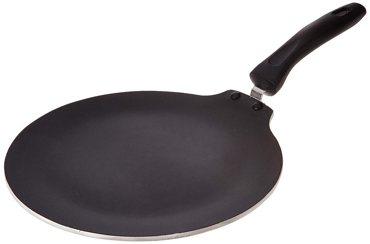 Prestige Omega Deluxe Induction Base Non-Stick Aluminium Flat Dosa Tawa, 28cm, Red - 36729