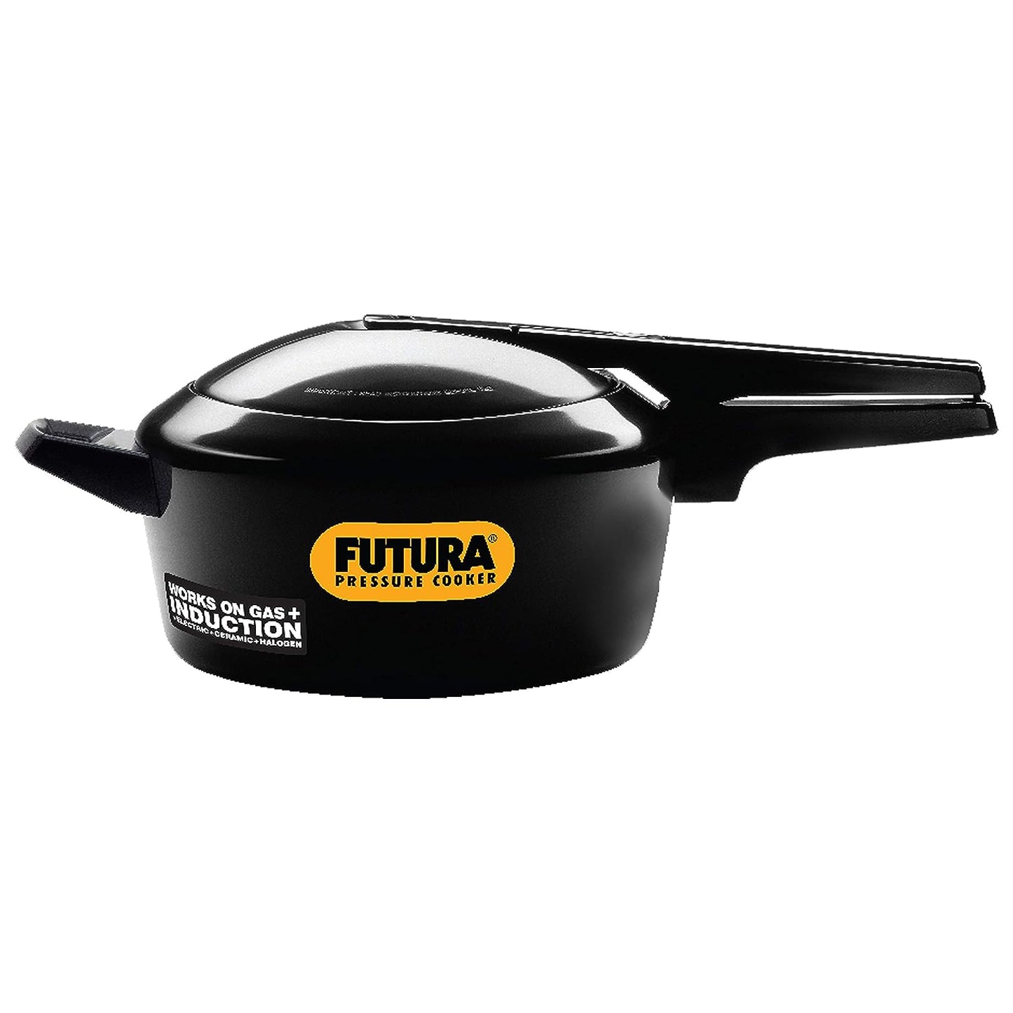 Hawkins Futura Hard Anodised Induction Base Aluminium Inner Lid Pressure Cooker 4 Litres , Black - IFP40