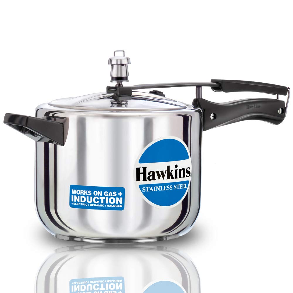 Hawkins Stainless Steel Induction Compatible Inner Lid Pressure Cooker, 5 Litres - HSS50
