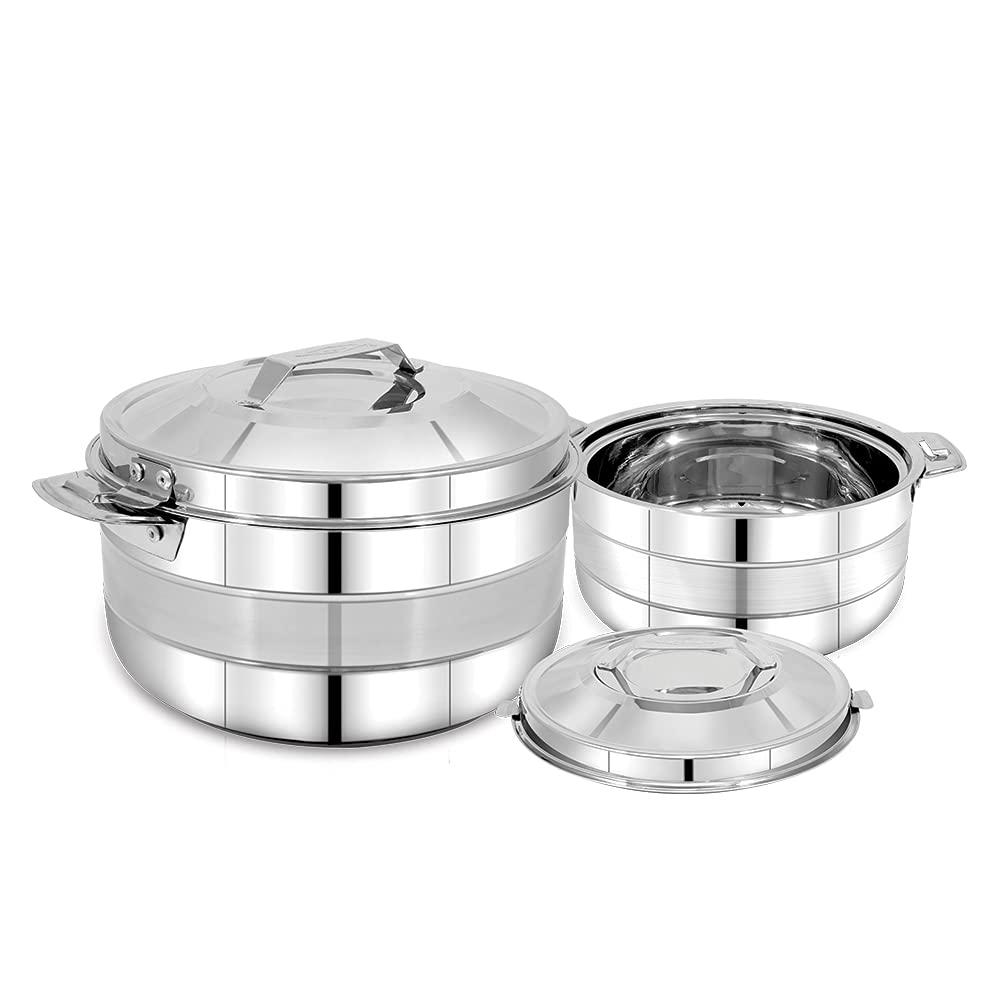 Pigeon Galaxy Duos Puff Insulated Stainless Steel Casserole | Hot Box 1000ml, 1500ml - 50110