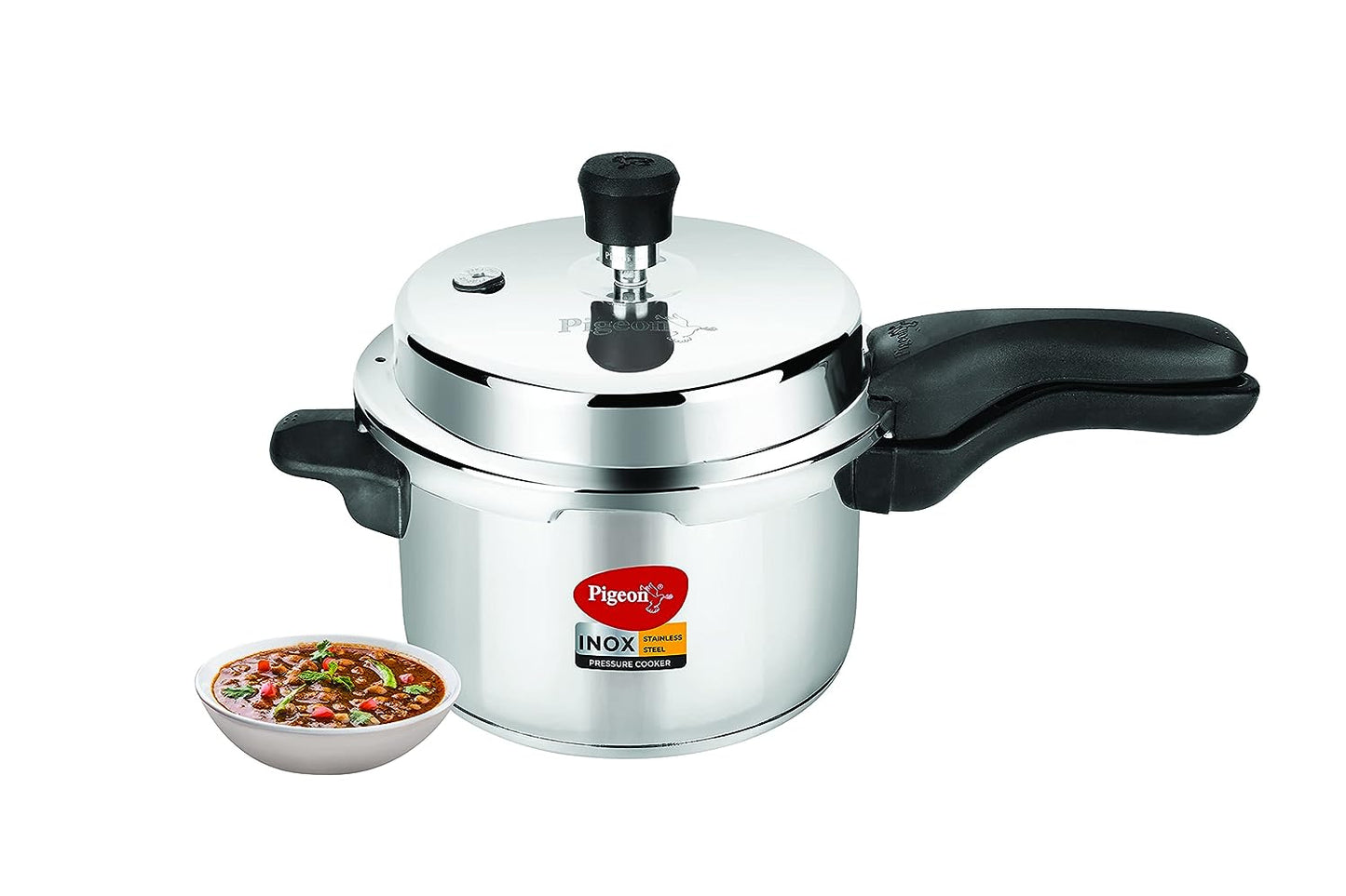 Pigeon Inox Stainless Steel Outer Lid Pressure Cooker 3 Litres, Induction Base - 14044