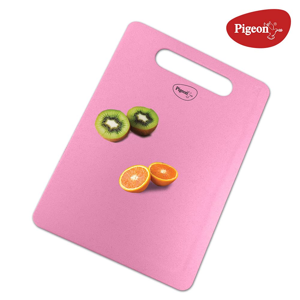 Pigeon Strong Polycarbonate Chopping Cutting Board with Handle (Pink) - 14744
