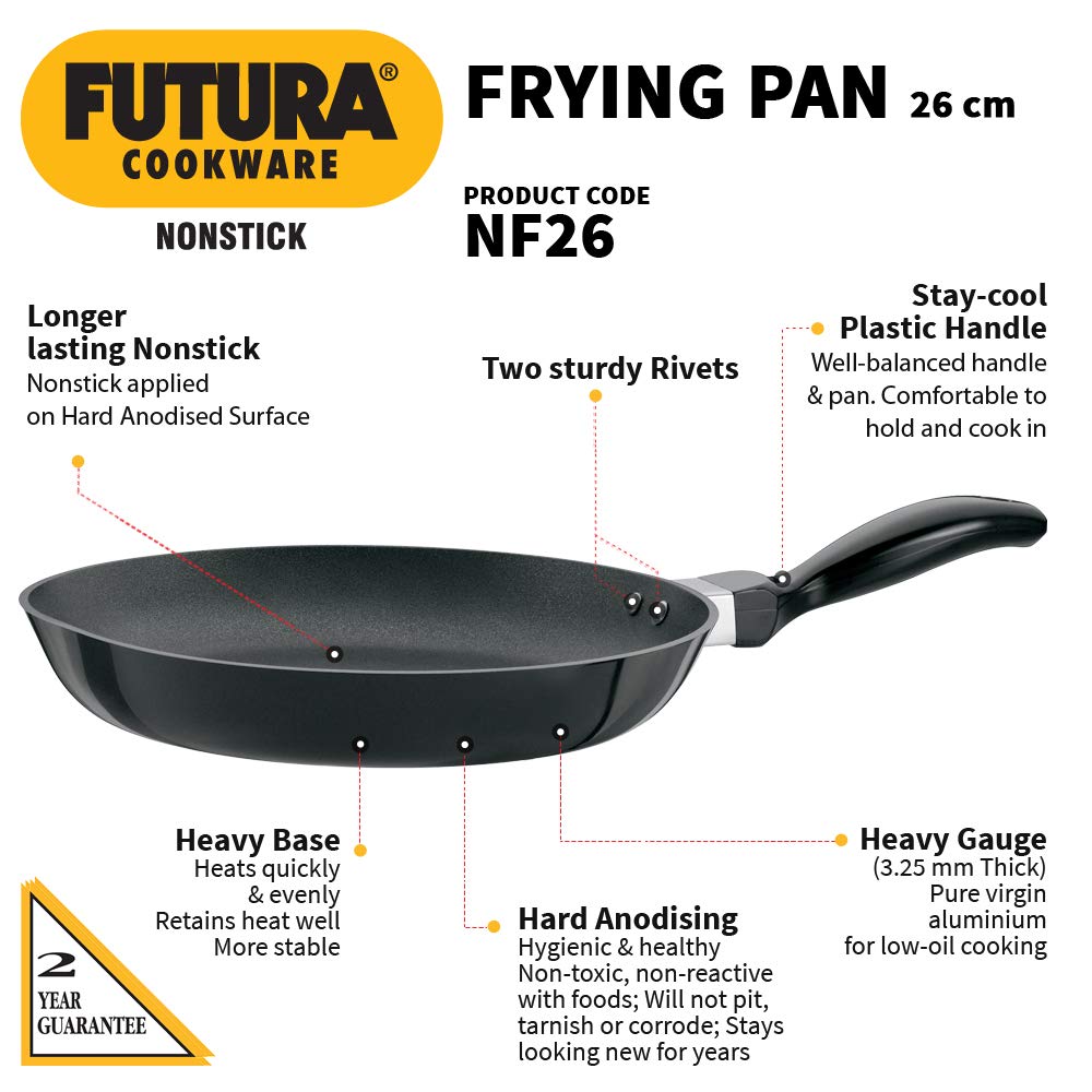 Hawkins Futura Non-stick Fry Pan 26cms, 3.25mm - NF 26