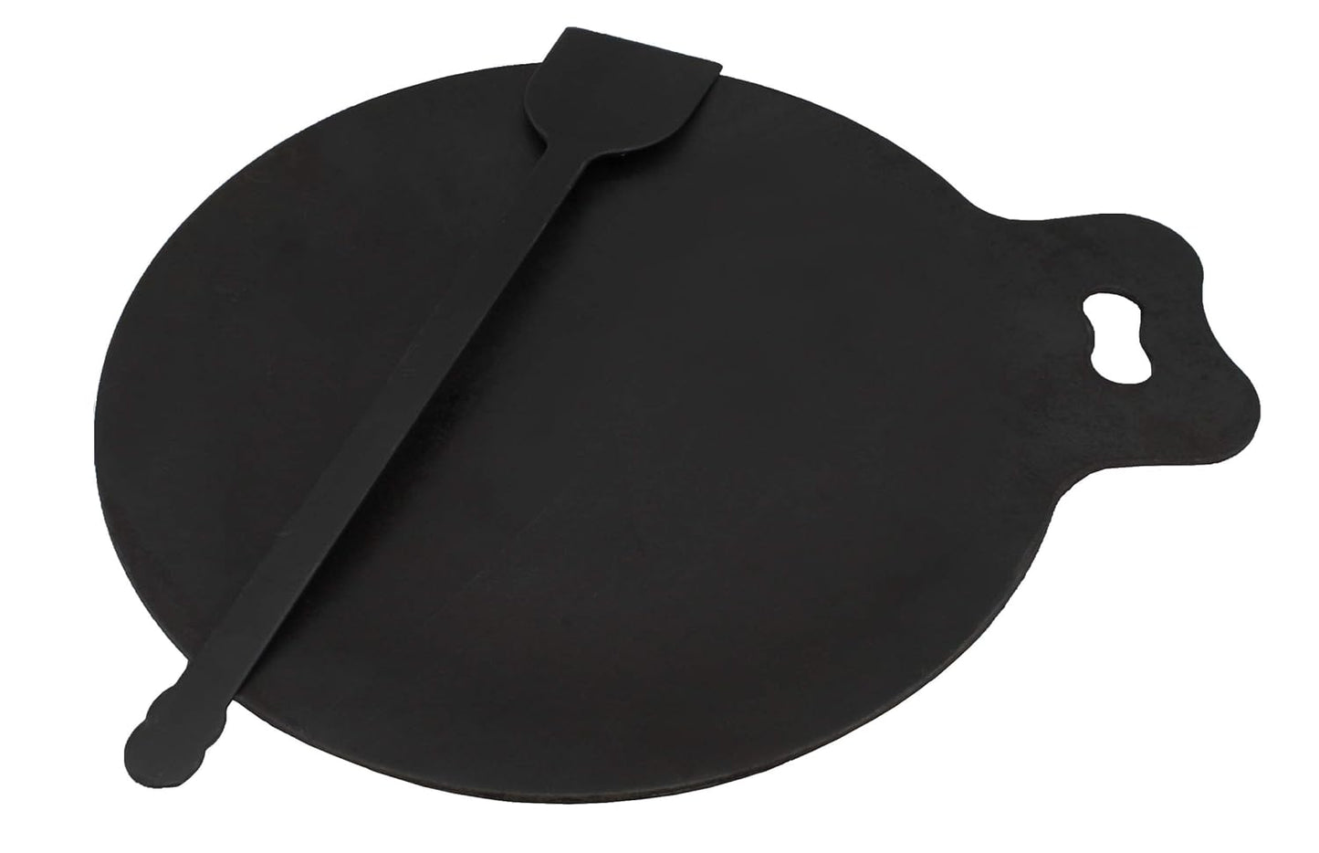 Iron Dosa Tawa | Pizza Pan | Roti Tawa with Turner Ladle 30 cms | 1.5 Kgs | Induction Compatible