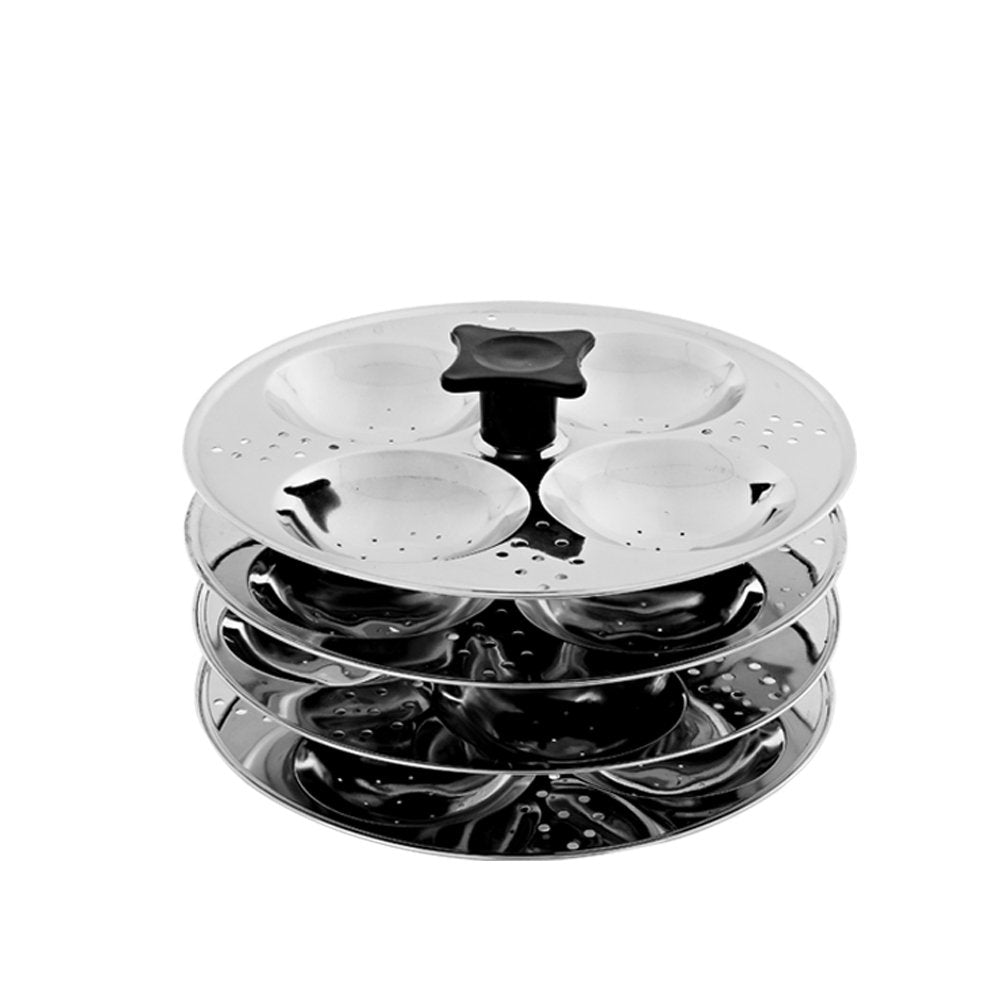 Pigeon Desire Stainless Steel Idly Cooker Pot | Idli Pot compatible with Induction and Gas Stove 4 Plates | 16 idlis - 50092