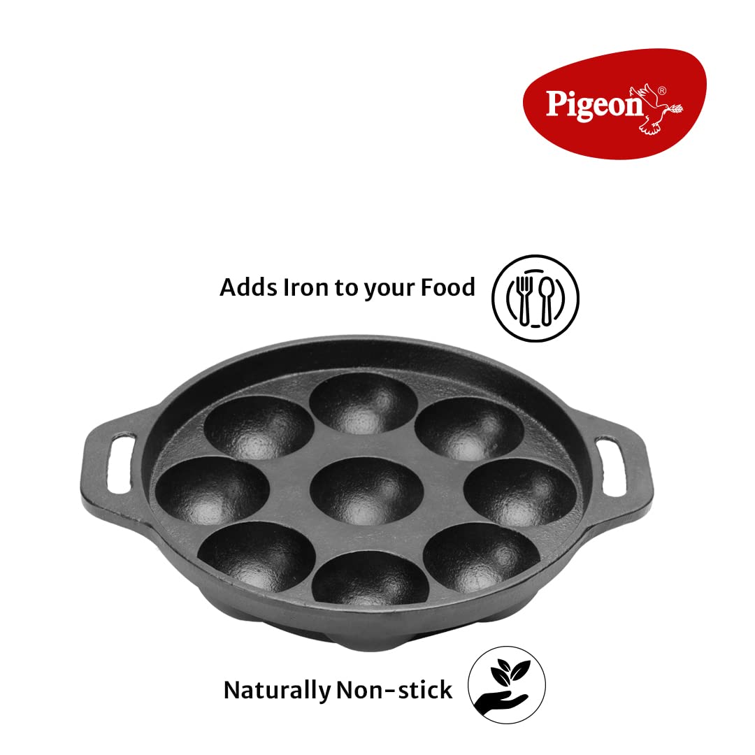 Pigeon Cast Iron Paniyarakkal 9 Rounds - 14729