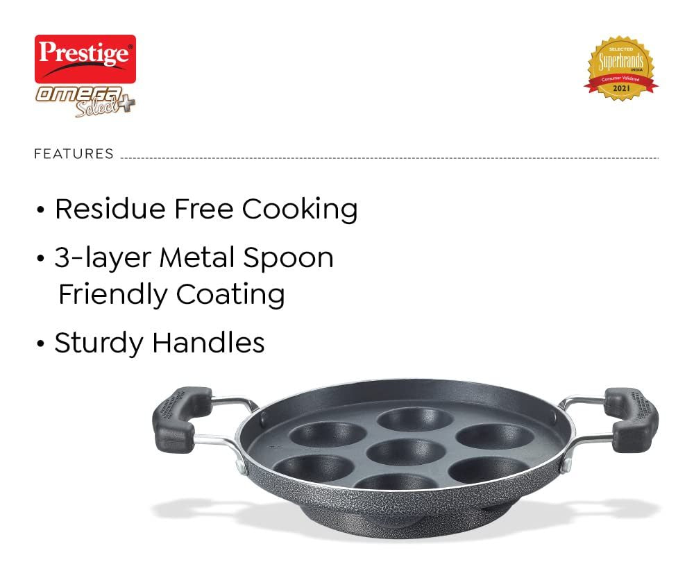 Prestige Omega Select Plus Non-Stick Paniyarakkal, 24cms - 30880