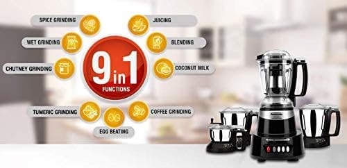 Panasonic MX-AV 425 Mixer Grinder 600 Watts 4 Jars - Charcoal Black