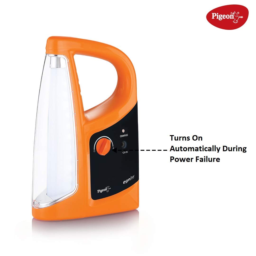 Pigeon Egnite Emergency Lamp with 1600 mAh Rechargeable Lantern (Orange) - 12333