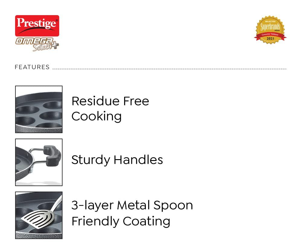 Prestige Omega Select Plus Non-Stick Paniyarakkal, 24cms - 30880