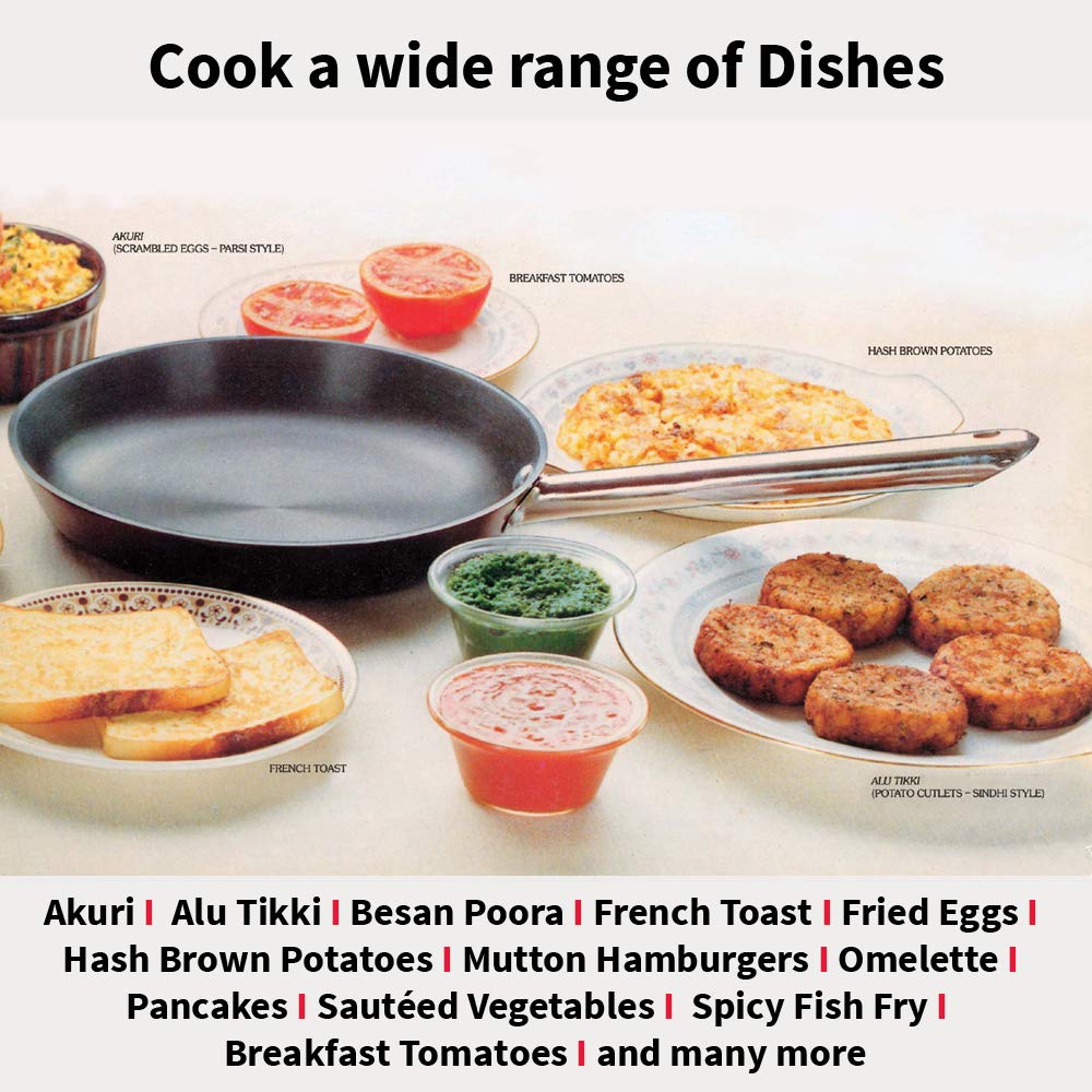 Hawkins Futura Hard Anodised Fry Pan With Stainless Steel Handle & Lid 30 cms | 4.06mm - AF 30S