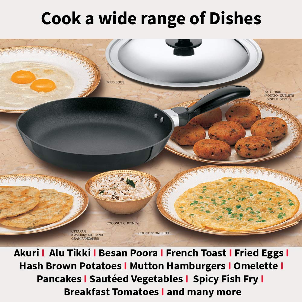 Hawkins Futura Non-stick Fry Pan With Stainless Steel Lid 26cms, 3.25mm, Induction Base - INF 26S