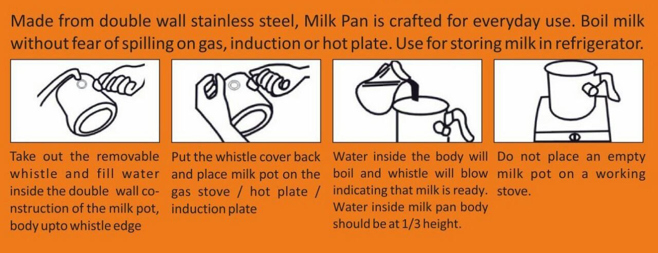Pigeon Elegant Stainless Steel Milk Boiler