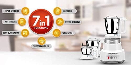 Panasonic MX-AV 325 Mixer Grinder 600 Watts 3 Jars - Marble Silver
