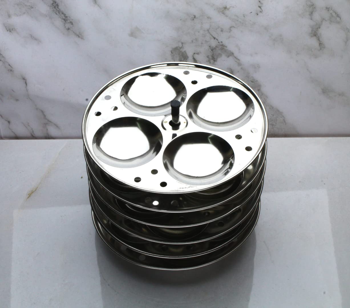 Stainless Steel Idli Plates with Stand 6 Plates | 24 idlies