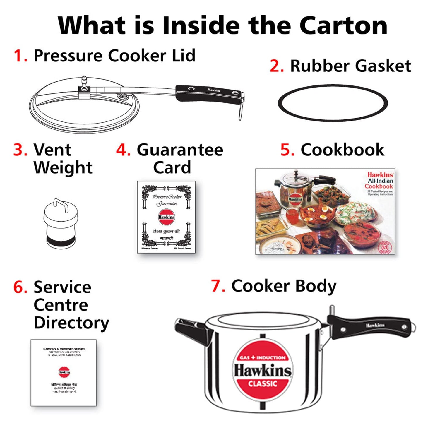 Hawkins Classic 4 Litres Tall Induction Base Aluminium Inner Lid Pressure Cooker - ICL40