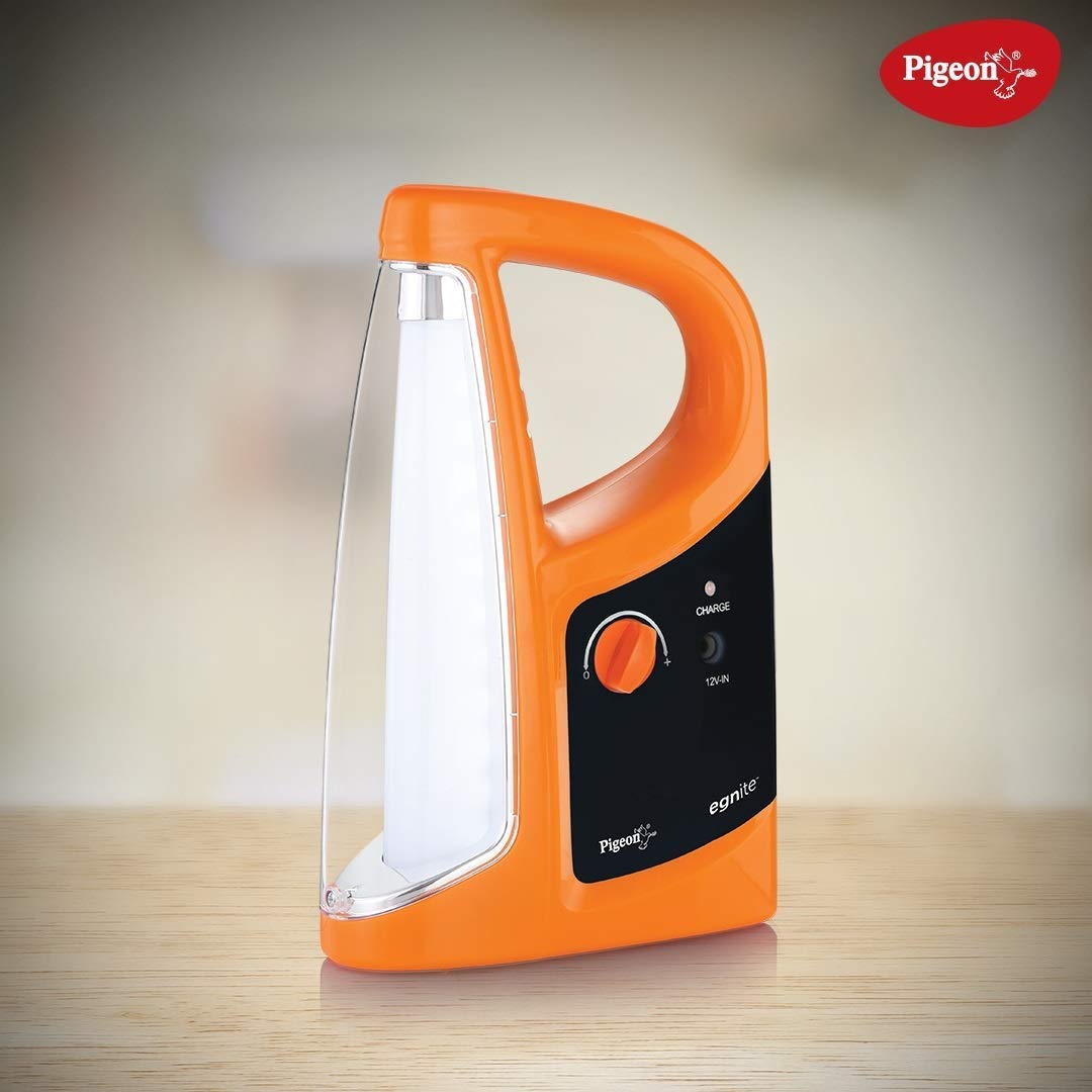 Pigeon Egnite Emergency Lamp with 1600 mAh Rechargeable Lantern (Orange) - 12333