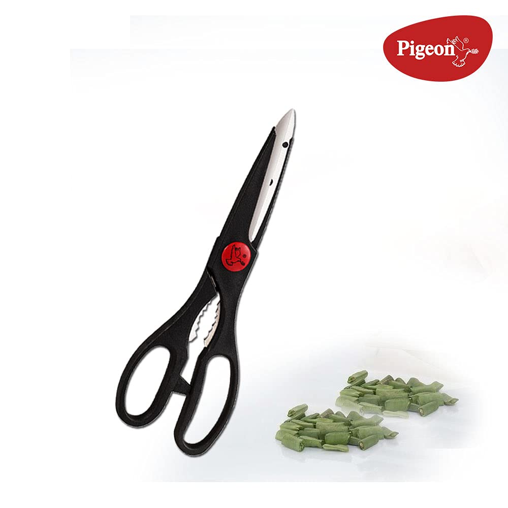 Pigeon Shears 4 Piece Kitchen Knife Set with Chopping Board, Stainless Steel Kitchen Knife, Scissor and Vegetable Pealer - 14184