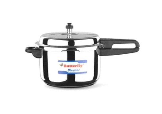 Butterfly Blueline Stainless Steel Pressure Cooker | Outer Lid | Induction Base