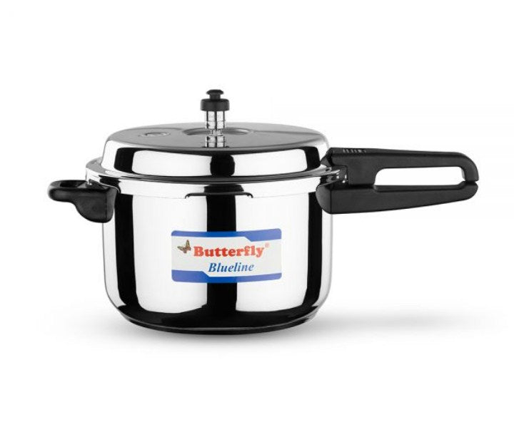 Butterfly Blueline Stainless Steel Pressure Cooker | Outer Lid | Induction Base