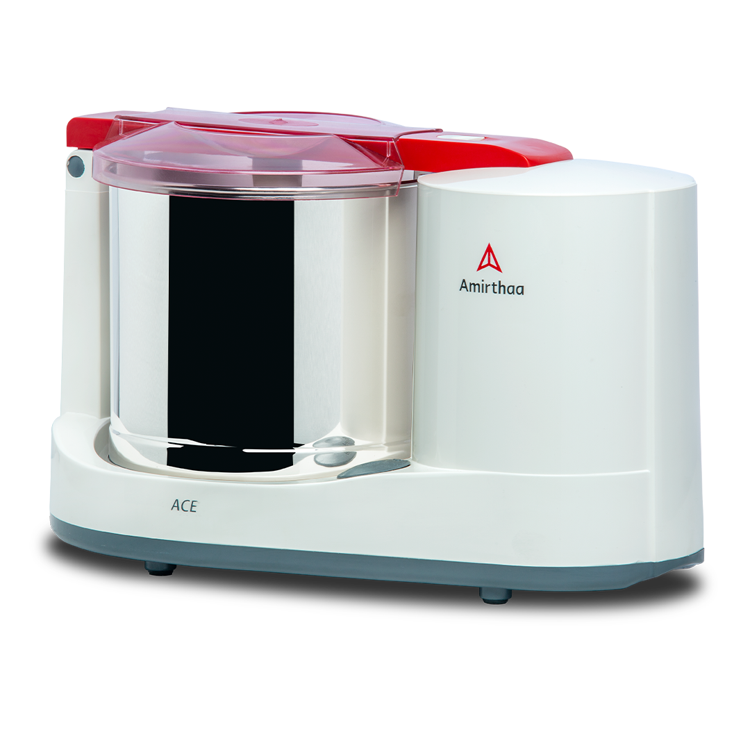 Amirthaa 1.25 Litres Ace Table Top Wet Grinder (Red)