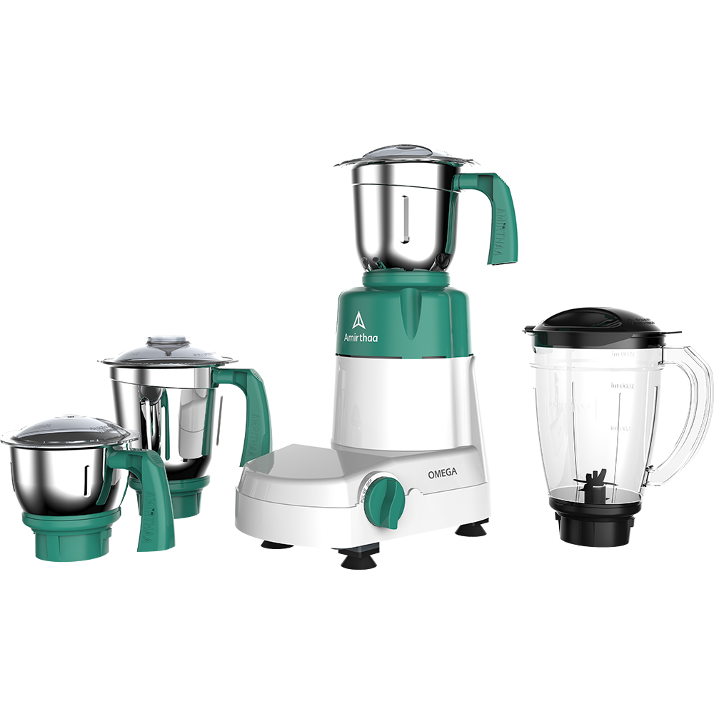Amirthaa Omega 4 Jars 750 Watts Mixer Grinder (Green)