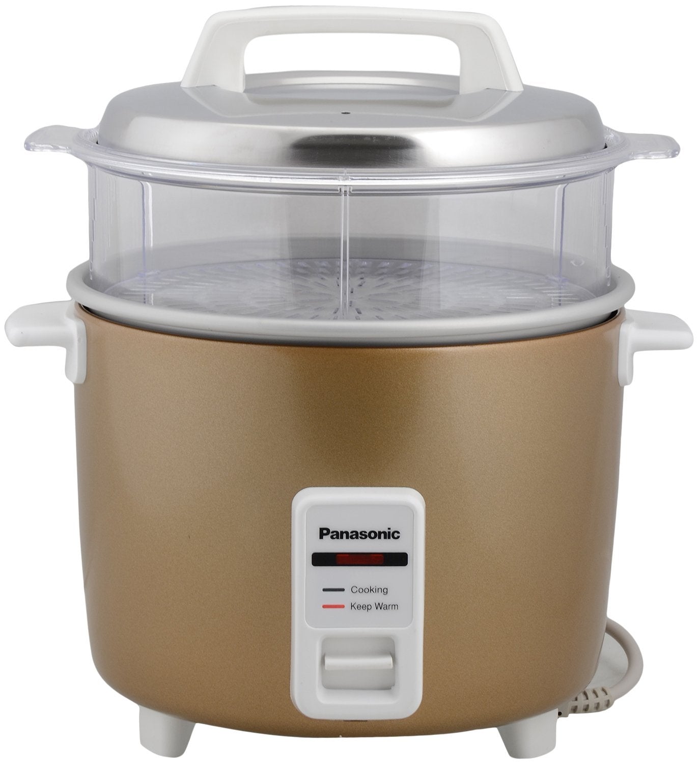Panasonic SR-W18GH CMB 660-Watt | 1.8 Litres | Cooks Upto 1 Kgof Rice | Automatic Warmer Rice Cooker Combo Pack (Metallic Gold, 4.4 Liters)