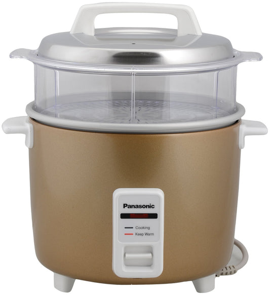 Panasonic SR-W18GH CMB 660-Watt | 1.8 Litres | Cooks Upto 1 Kgof Rice | Automatic Warmer Rice Cooker Combo Pack (Metallic Gold, 4.4 Liters)