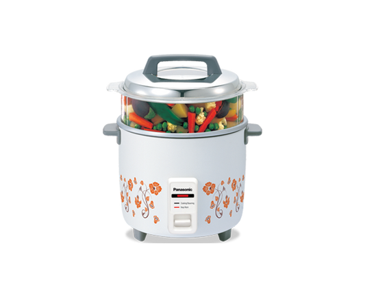 Panasonic SR-W22GHSN (D) 2.2 Litres | 750 Watts Electric Rice Cooker | Cooks upto 1.25Kgs od Rice | Warmer Series with Steaming Basket