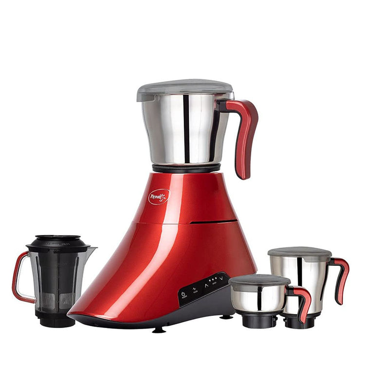 Pigeon Senso Feather Touch 1000 W 4 Jars Mixer Grinder Metallic Red - 14692