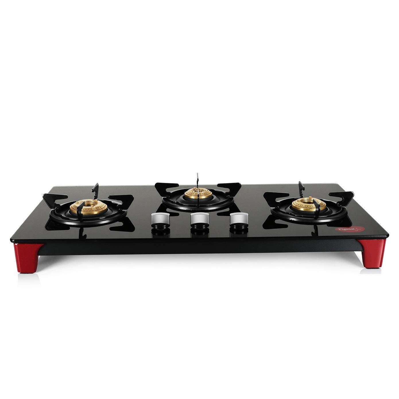 Pigeon Infinity 3 Burner Glasstop Gas Stove, Manual Ignition - 12631