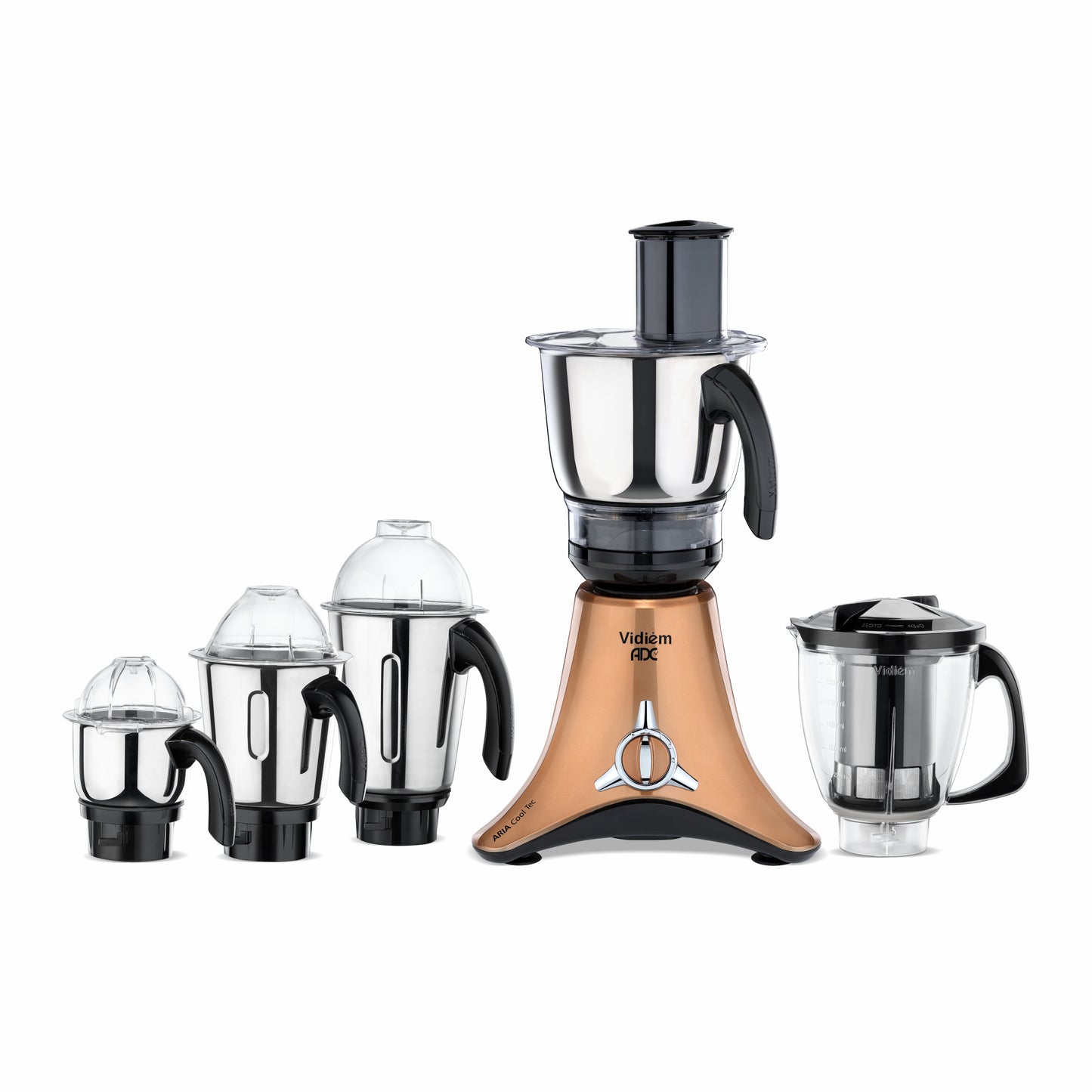 Vidiem ADC 750 watts with 5 Jar in-1 Juicer Mixer Grinder | 5 Leakproof Jars with self-lock,for Wet and Dry Spices,Chutneys and Curries | 5 Year Warranty