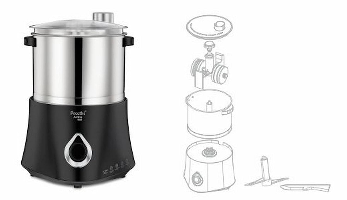 Preethi Astra Expert Table Top Wet Grinder With Food Processor Bowl, 2 Litres - WG 909