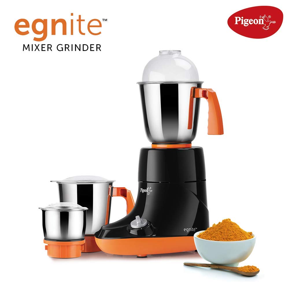 Pigeon Egnite 3 Jars 750 Watts Mixer Grinder - 12204