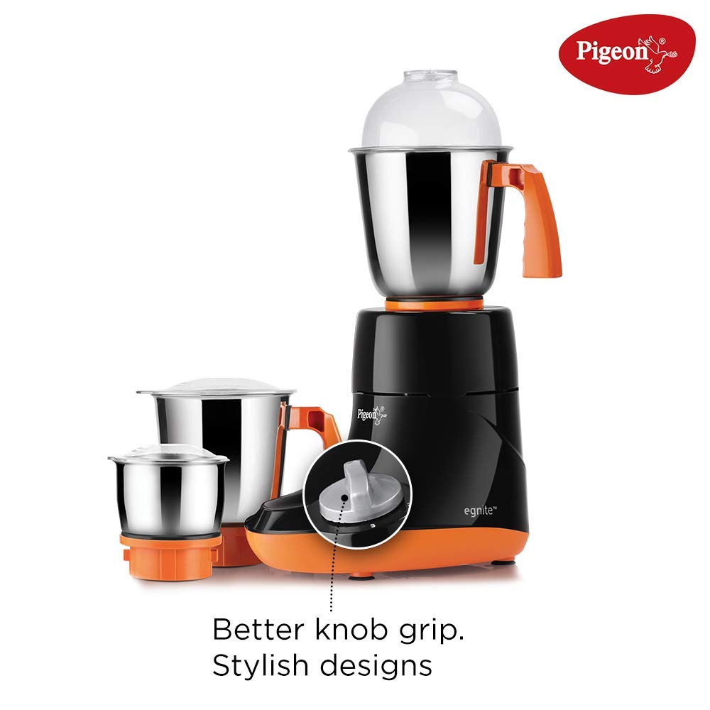 Pigeon Egnite 3 Jars 750 Watts Mixer Grinder - 12204