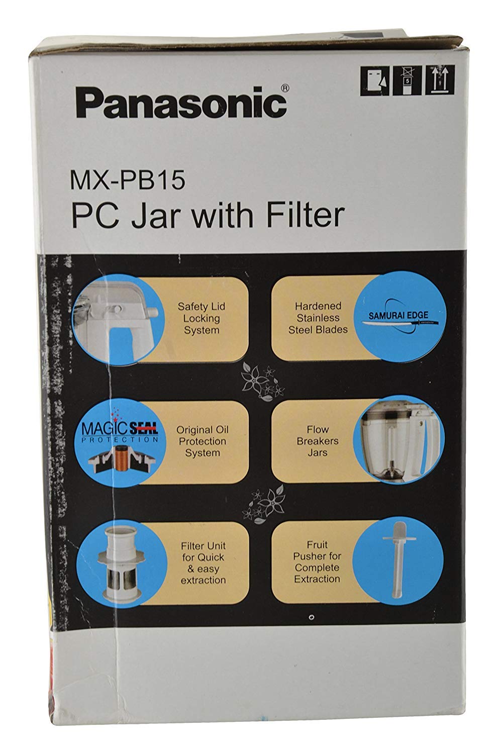 Panasonic Juice Fruit Filter Jar MX-PB15 1.5 Litres (White) Suitable for All Panasonic MX-AC Series Mixer Grinder