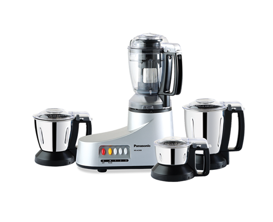 Panasonic MX-AC 400 Super Juicer Mixer Grinder, 550 Watts, 4 Jars - Silver