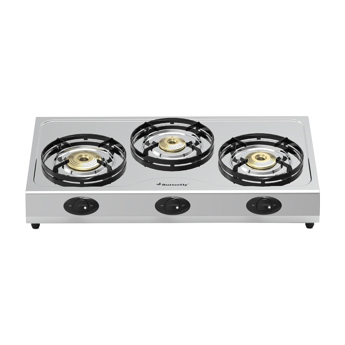 Butterfly Bolt Shakti 3 Burner Stainless Steel LPG Gas Stove