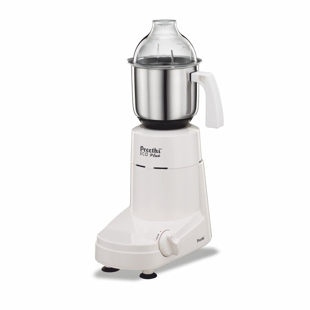 Preethi Eco Plus MG 157 mixer grinder, 750 watt, 4 jars includes Super Extractor juicer Jar , White