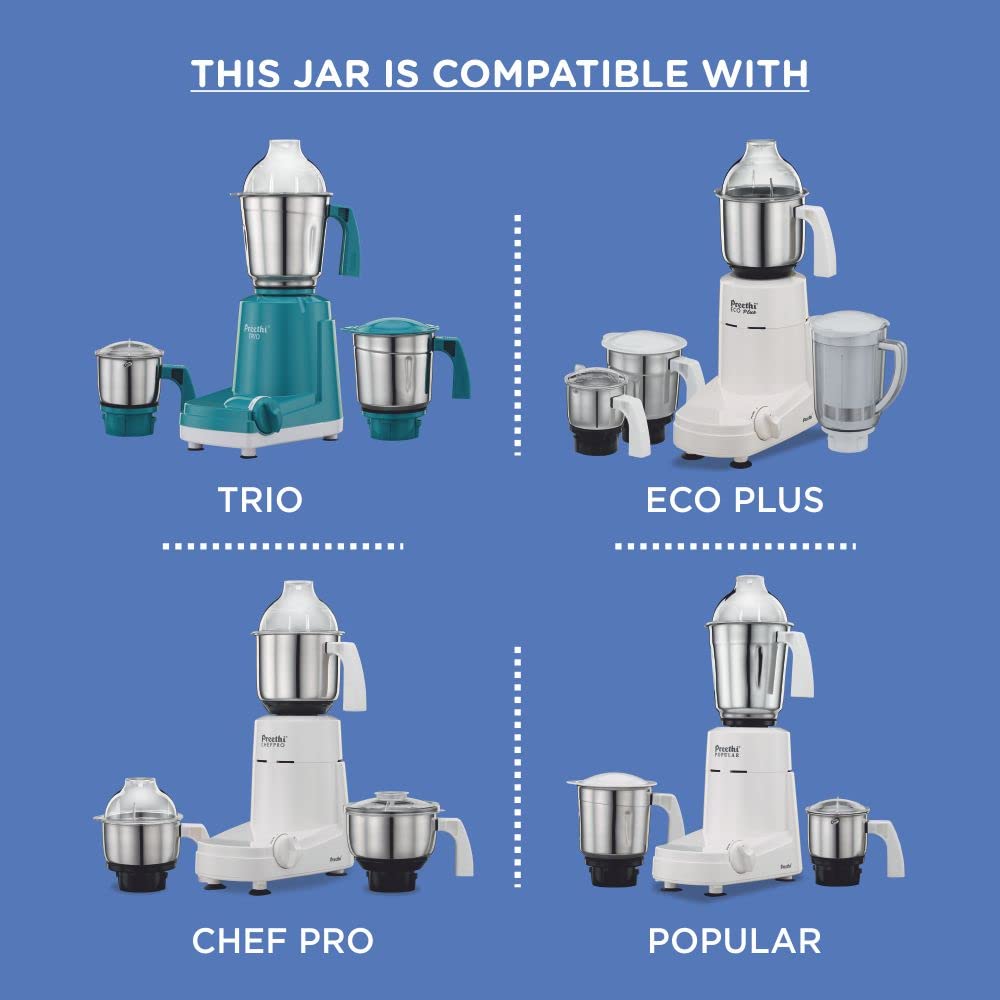 Preethi MGA-501 0.4 Litre Grind n store Chutney Jar - works with Blue leaf Platinum, Blue Leaf Gold & Blue Leaf Silver