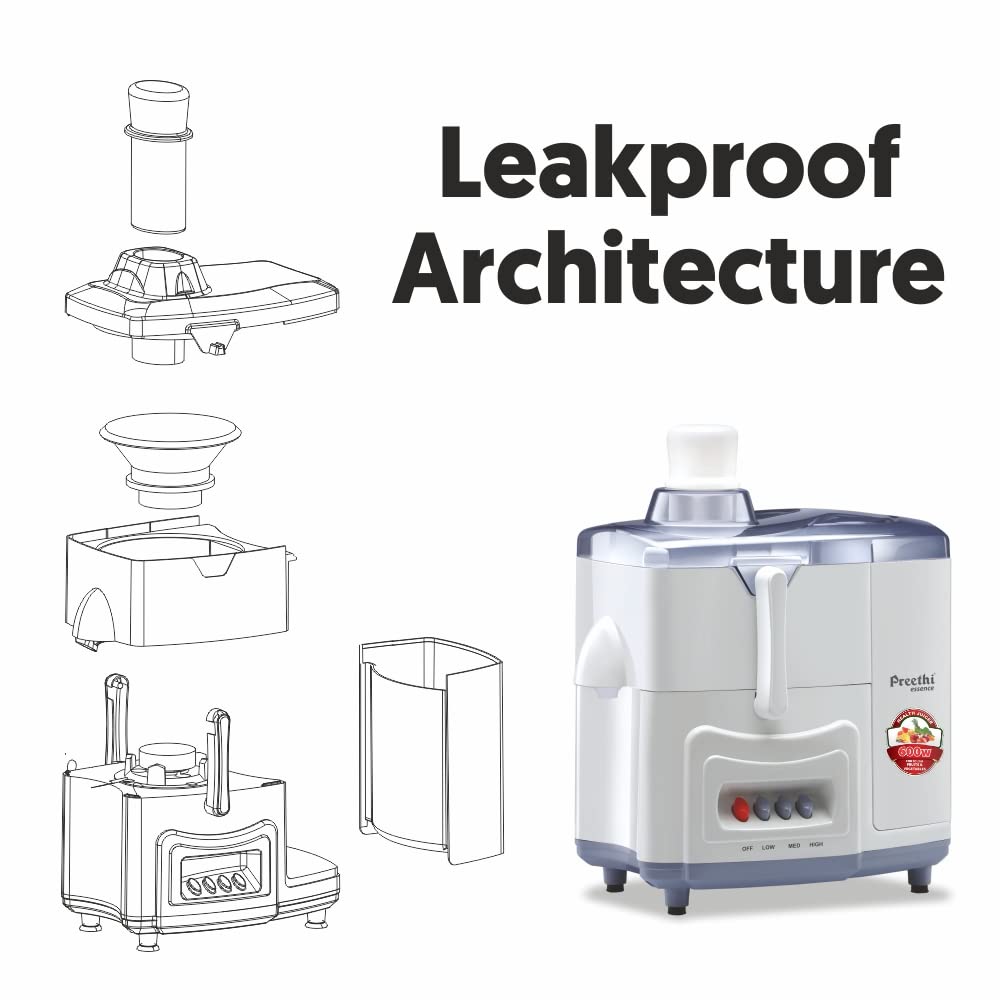 Preethi Essence CJ 101 600-Watt Juicer (White)