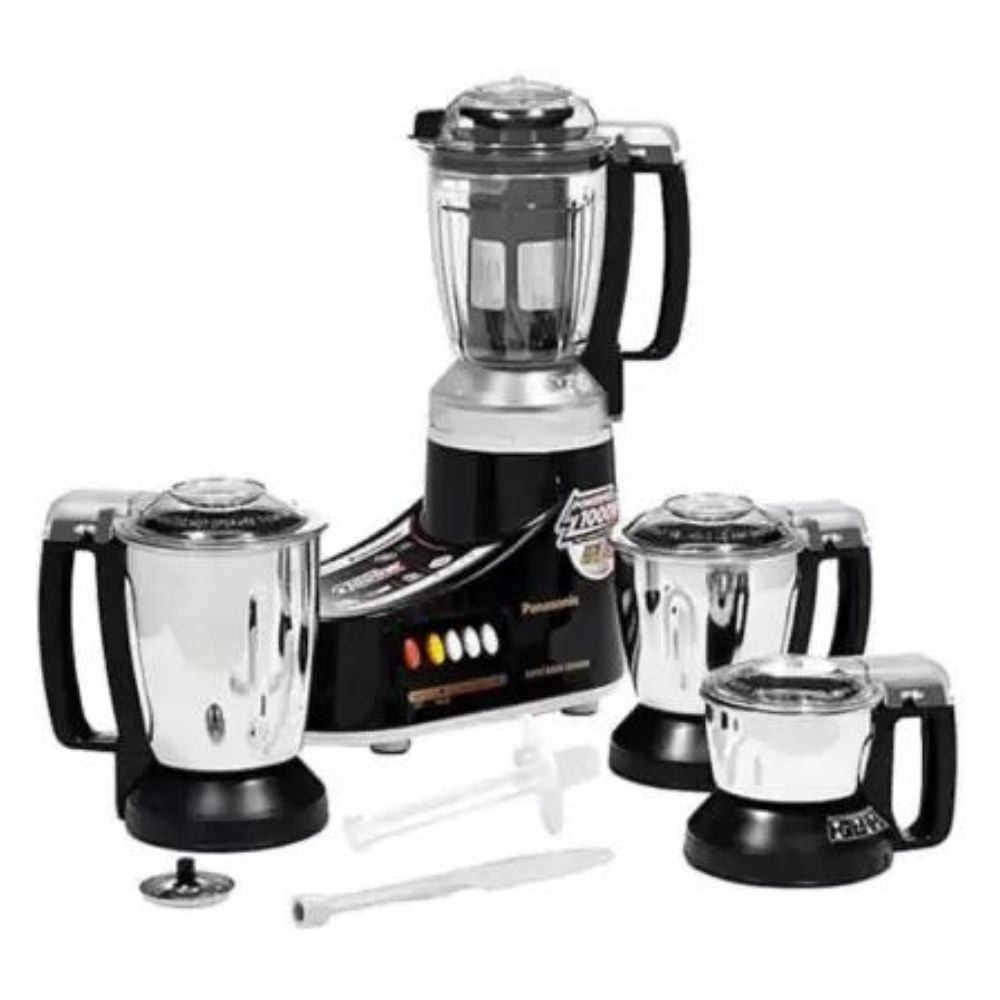 Panasonic MX-AC 460 Super Juicer Mixer Grinder, 550 Watts, 4 Jars - Black