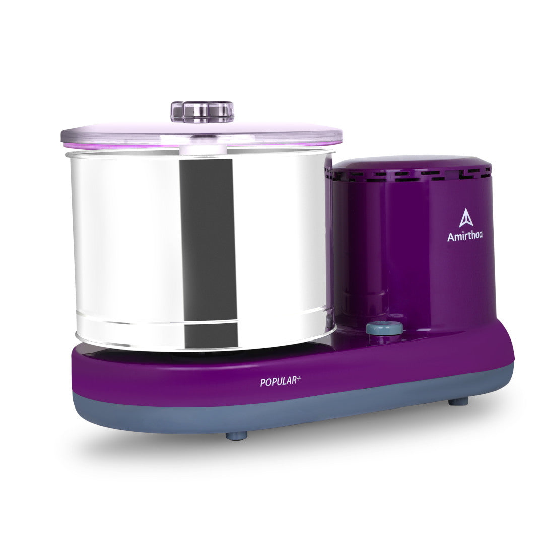 Amirthaa 2 Litres Popular Plus Table Top Wet Grinder (Purple)