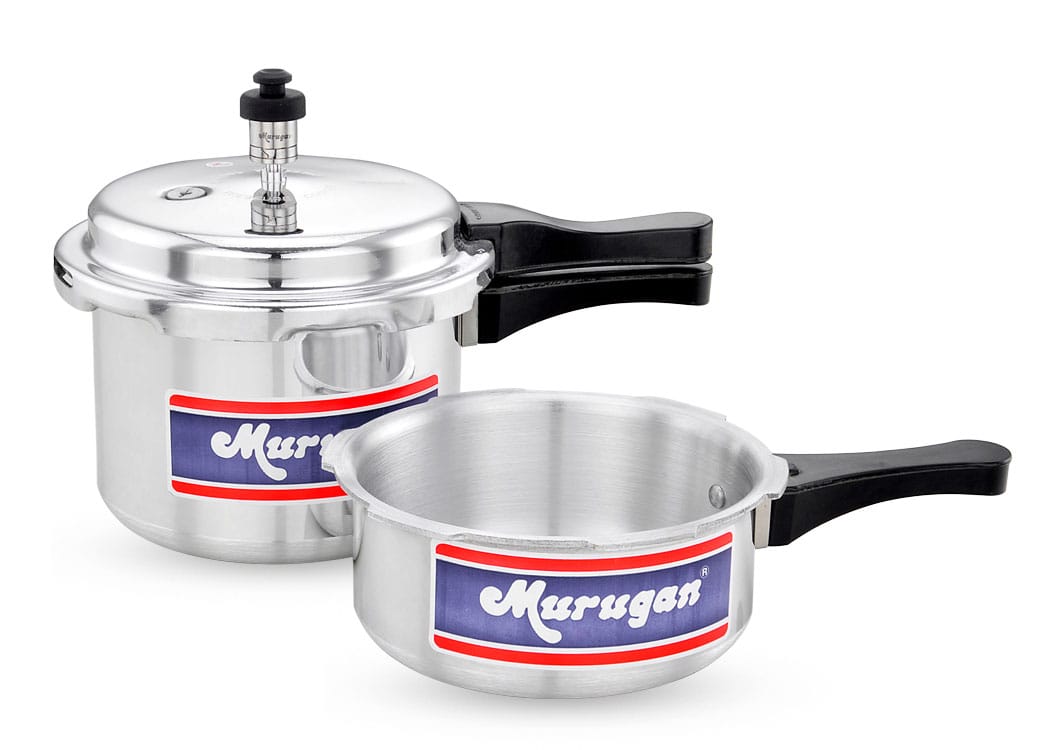 Murugan Aluminium 2 Litres 3 Litres Pressure Cooker With Single