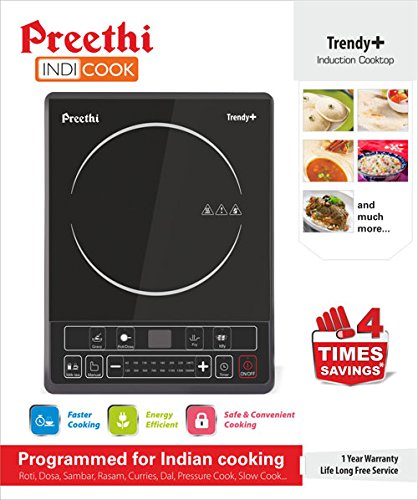 Preethi Trendy Plus IC 116 1600-Watt Induction Cooktop (Black)