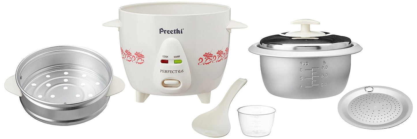 Preethi Perfect 0.6 Litres Rice Cooker - RC 308